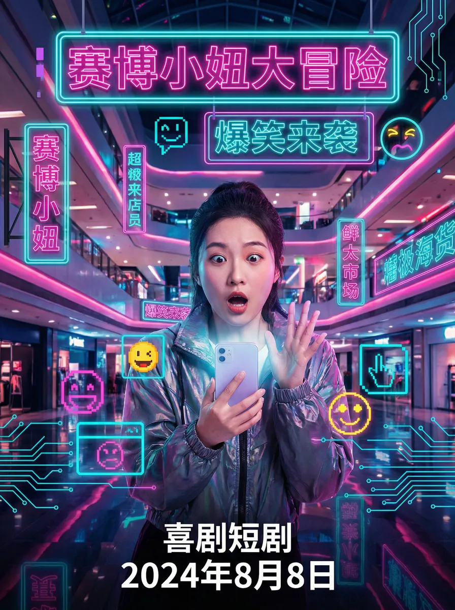佐佐木希bt 搞笑喜剧短剧 - 赛博小妞大冒险海报